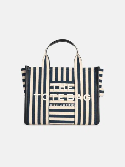Marc Jacobs 'the Stripe Canvas Medium' Blue Cotton Tote Bag