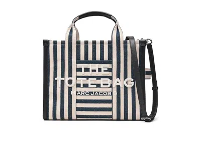 Marc Jacobs The Stripe Canvas Medium Tote Bag Tote Handbags Blue Sea Multi: One Size