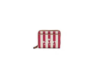 Marc Jacobs The Stripe Canvas Mini Compact Wallet Wallet Handbags True Red Multi: One Size
