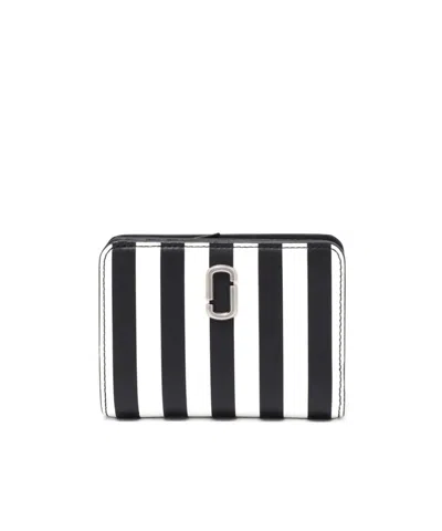Marc Jacobs The Stripe Compact Wallet In White
