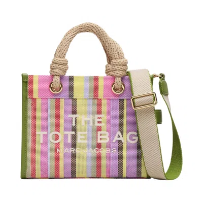 Pre-owned Marc Jacobs The Stripe Mesh Small Tote Bag 'purple/multicolor' | Women's Size Onesize