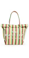 Marc Jacobs The Striped Jacquard Beach Tote Bag Wisteria Multi In Black