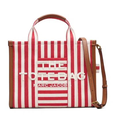 Marc Jacobs The Striped Medium Tote Bag In Multi