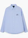 Marc Jacobs Striped Cotton Shirt Collar Pocket Sleeves In Blue