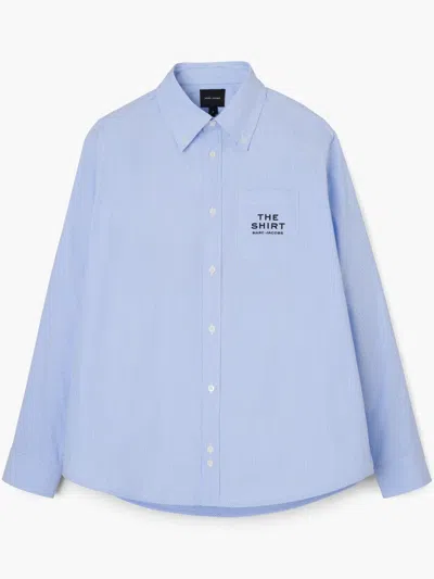 Marc Jacobs Striped Cotton Shirt Collar Pocket Sleeves In Multi