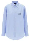 Marc Jacobs Striped Cotton Shirt Collar Pocket Sleeves In Blue