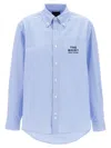 Marc Jacobs Striped Cotton Shirt Collar Pocket Sleeves In Blue