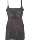 Marc Jacobs Studded Sleeveless Mini Dress In 黑色