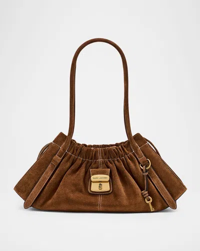 Marc Jacobs The Suede Cristina Satchel Crossbody Bag In Brown