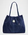 Marc Jacobs The Suede Cristina Tote Bag In Blue