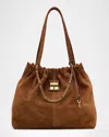 Marc Jacobs The Suede Cristina Tote Bag In Brown