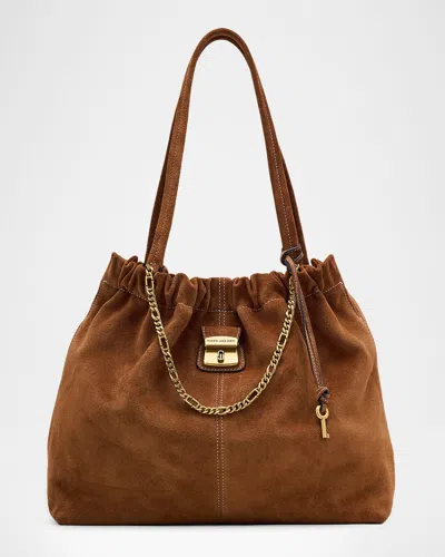 Marc Jacobs The Suede Cristina Tote Bag In Brown