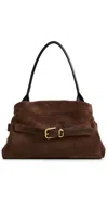 Marc Jacobs The Suede Dakota Satchel Dark Brown In Brown