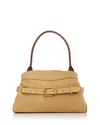 Marc Jacobs The Suede Dakota Satchel In Neutral