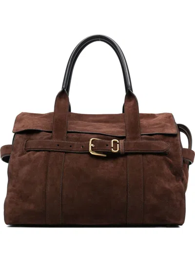 Marc Jacobs The Suede Dakota Tote Bag In Brown Leather