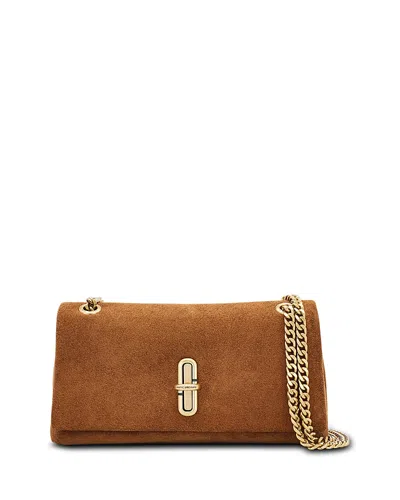 Marc Jacobs The Suede Dual Chain Mini Bag In Brown