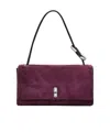 Marc Jacobs Rectangular Suede Shoulder Bag With Adjustable Strap In Red