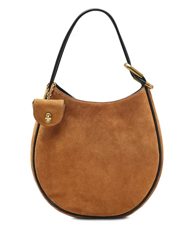 Marc Jacobs The Suede Large Dual Hobo Bag In Brown