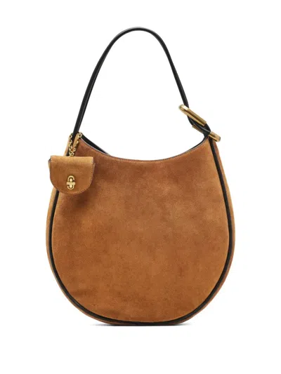 Marc Jacobs The Suede Large Dual Hobo In Brown