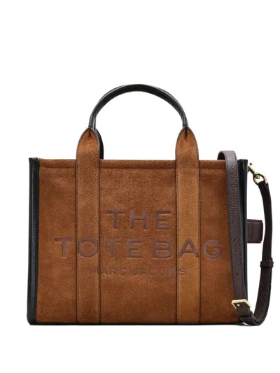 Marc Jacobs The Suede Medium Tote Bags In Brown