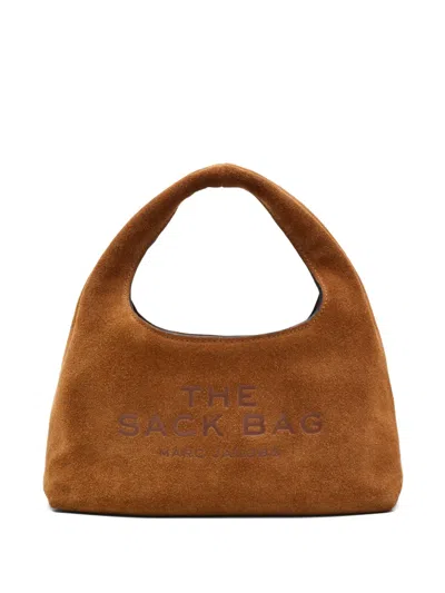 Marc Jacobs The Suede Mini Sack Bag In Brown