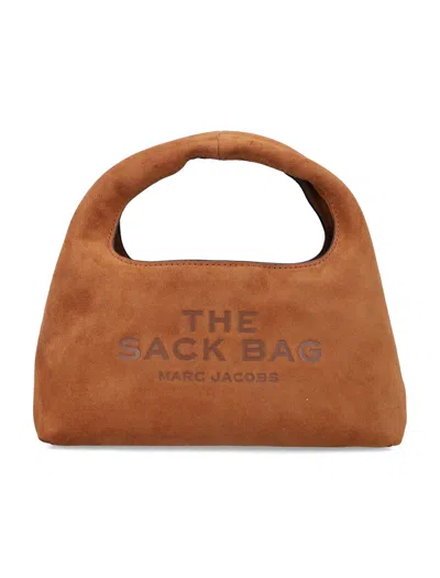 Marc Jacobs The Suede Mini Sack Bag In Brown