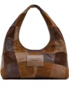 Marc Jacobs Borsa A Spalla The Suede Patchwork Sack Bag Brown Multi In Brown