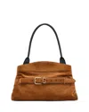 Marc Jacobs The Suede Satchel In Brown