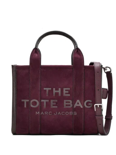 Marc Jacobs The Suede Small Tote Bag In Burgundy