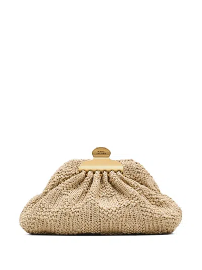 Marc Jacobs The Summer Glam Woven Clutch Bag In Neutral