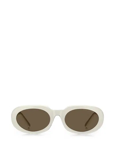 Marc Jacobs The Sunglasses Oval-frame Sunglasses In White