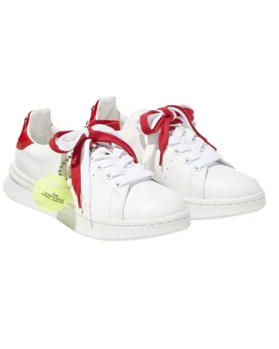 Marc Jacobs The Tennis Shoe Leather Sneaker In White