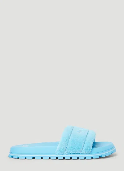 Marc Jacobs Blue 'the Terry Slide' Sandals In Pool