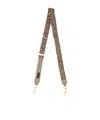 Marc Jacobs The Thin Logo Webbing Bag Strap In Gray