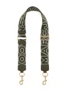 Marc Jacobs The Thin Outline Logo Bag Strap In Green