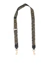 Marc Jacobs The Thin Outline Logo Webbing Strap In Black