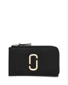 Marc Jacobs The Top Pebbled Leather Wallet In Black