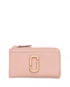 Marc Jacobs The Top Pebbled Leather Wallet In Pink