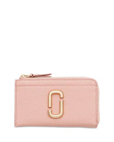 Marc Jacobs The Top Pebbled Leather Wallet In Pink