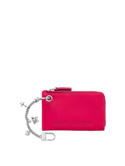 Marc Jacobs The Top Zip Charm Wallet In Pink