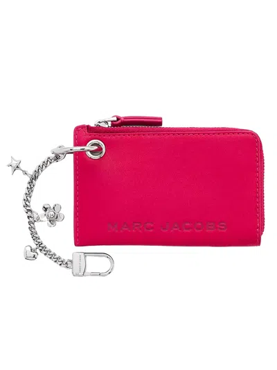 Marc Jacobs The Top Zip Charm Wallet In Pink
