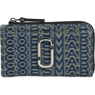 MARC JACOBS MARC JACOBS THE TOP ZIP MULTI DENIM WALLET