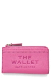 Marc Jacobs The Top Zip Multi Leather Wallet In Bow Pink