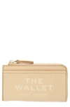 Marc Jacobs The Top Zip Multi Leather Wallet In Camel