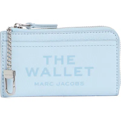 Marc Jacobs The Top Zip Multi Leather Wallet In Cloud Blue