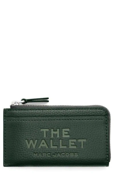 Marc Jacobs The Top Zip Multi Leather Wallet In Ivy