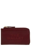 Marc Jacobs The Top Zip Multi Leather Wallet In Red