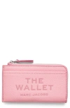 Marc Jacobs The Top Zip Multi Leather Wallet In Ribbon Pink