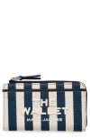 Marc Jacobs The Stripe Canvas Top Zip Wallet In Multi