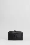 Marc Jacobs The Top Zip Multi Wallet In Black Leather In Black